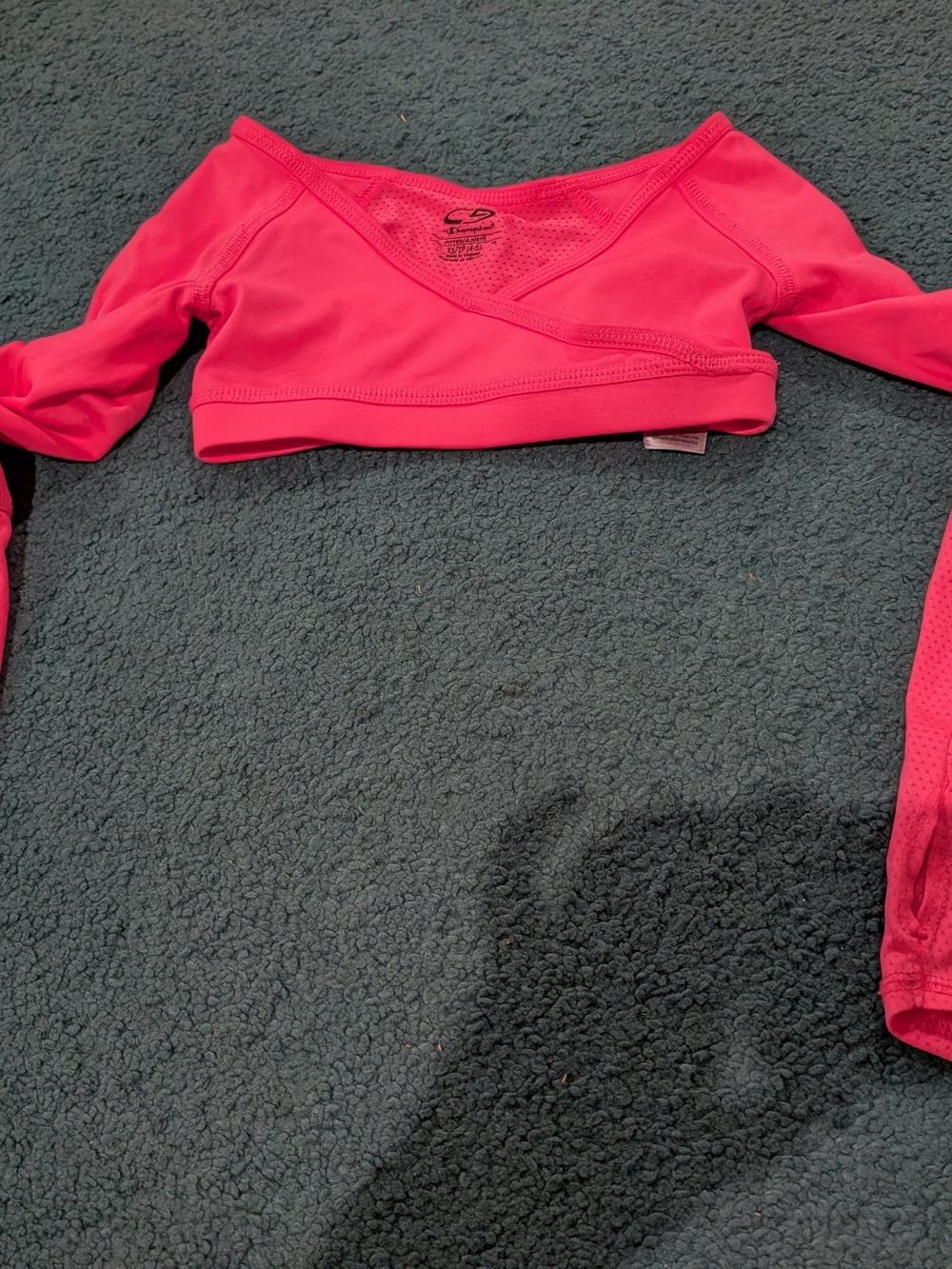 Champion Girls Wrap Crop Top - Bright Pink 4/5